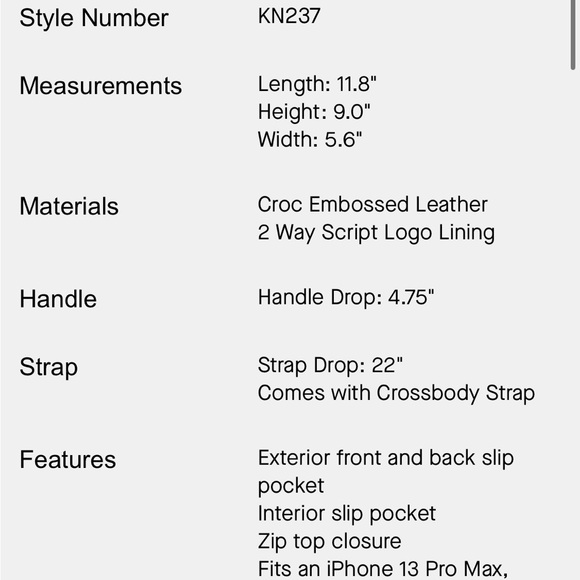 Kate Spade Silver Croc-Embossed Tote Bag - Picture 6 of 6